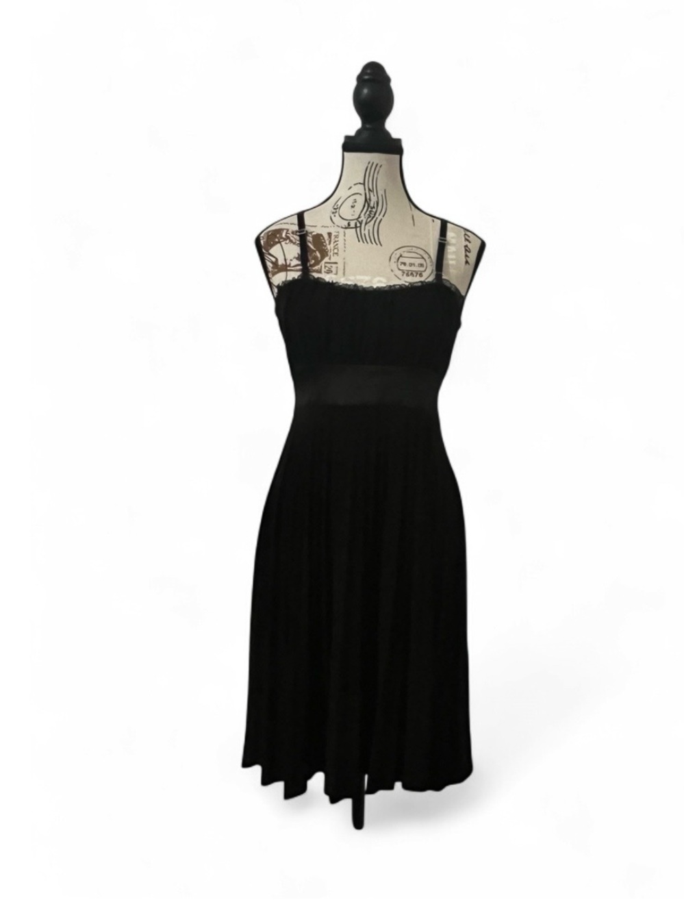 Taboo Vintage Y2K Babydoll Style Black Prom Dress Women’s Medium Spaghetti Strap